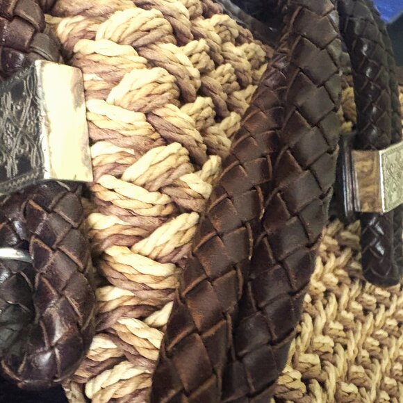 Brighton Rafia Manmade Shoulder/crossbody Bag-Silver Brighton Charms & Hangtag - Picture 12 of 12